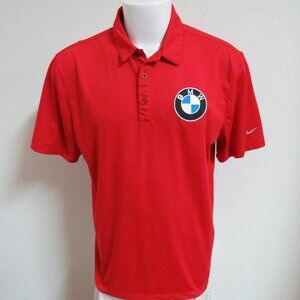 2XL BMW Red Nike Dri-Fit Men's db #D05 Golf Polo Shirt